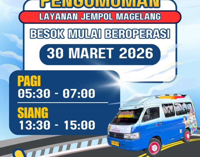 Program Pelayanan Jemput Pelajar Kota Magelang (JEMPOL) 2026 Mulai beroperasi kembali Per 30 Maret 2026. Ayo para pelajar manfaatkan progam ini dengan sebaik-baiknya.